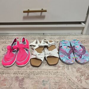 Kids Girls 3 pairs shoes size 13-1